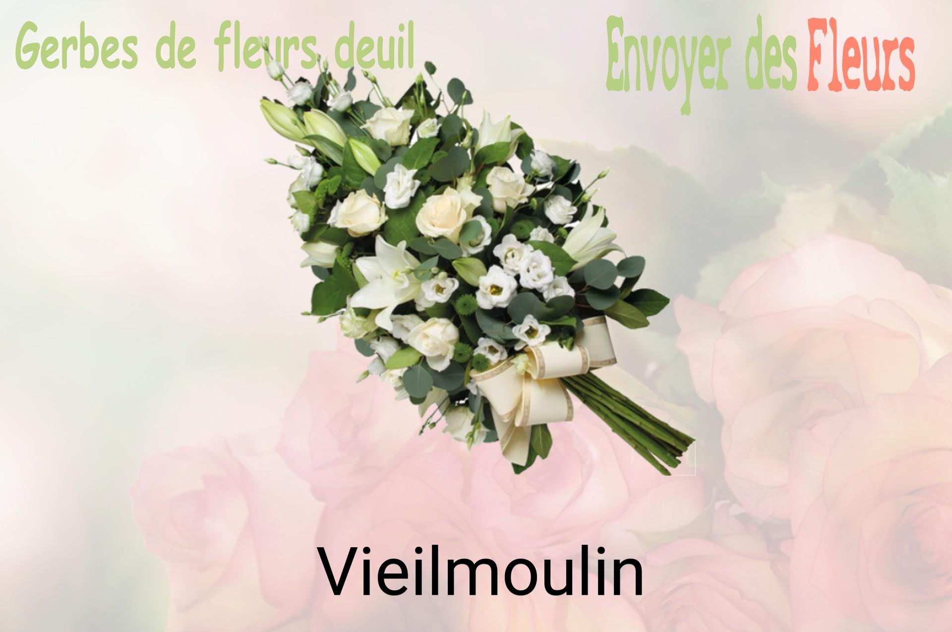 Gerbe de fleurs de deuil livrée à Vieilmoulin